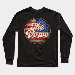 American Flag Personalized Verve Proud Name Birthday Long Sleeve T-Shirt